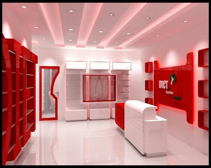 Showroom interior — gypsum and decorative finishes