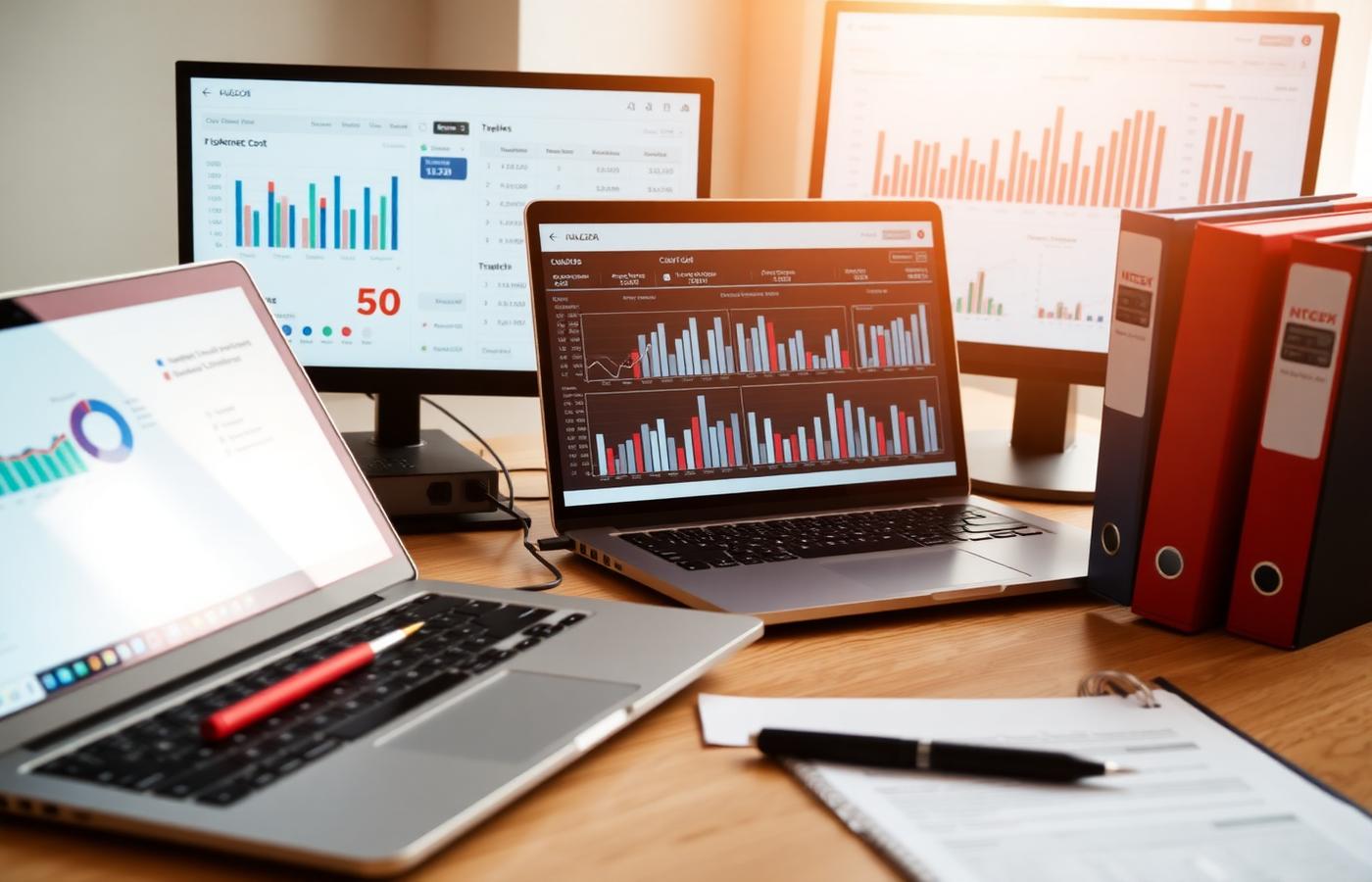 Cost dashboards and contract files during a commercial health check